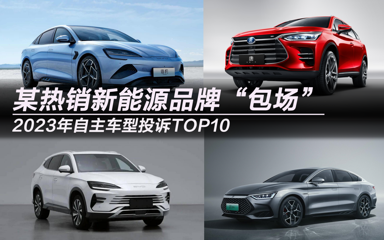 2023年自主车型投诉指数TOP10某热销新能源品牌包场